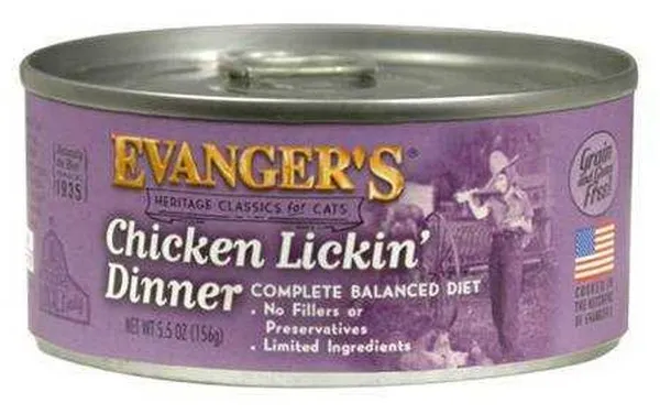 24/5.5 oz. Evanger's Chicken Lickin' Dinner For Cats - Items on Sale Now
